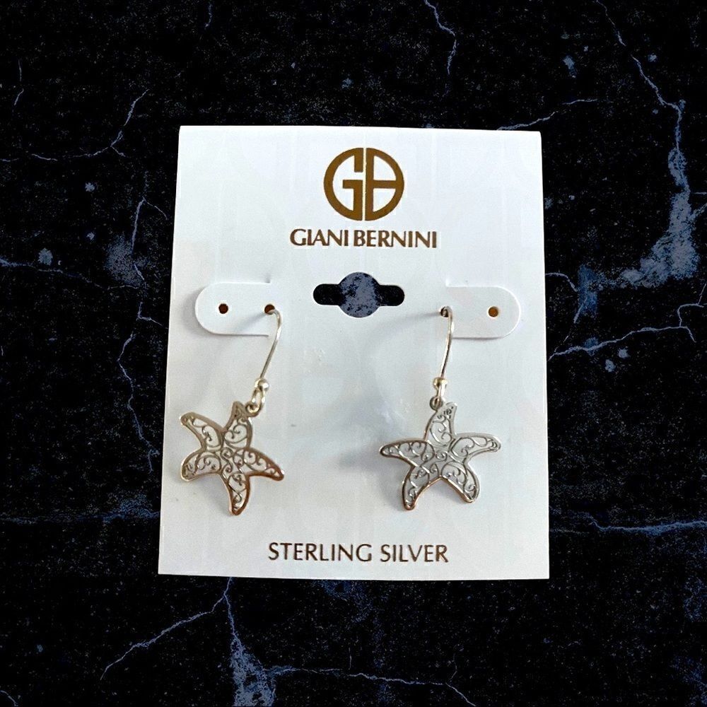 GIANI BERNINI Sterling Silver Filigree Star Earrings NWT